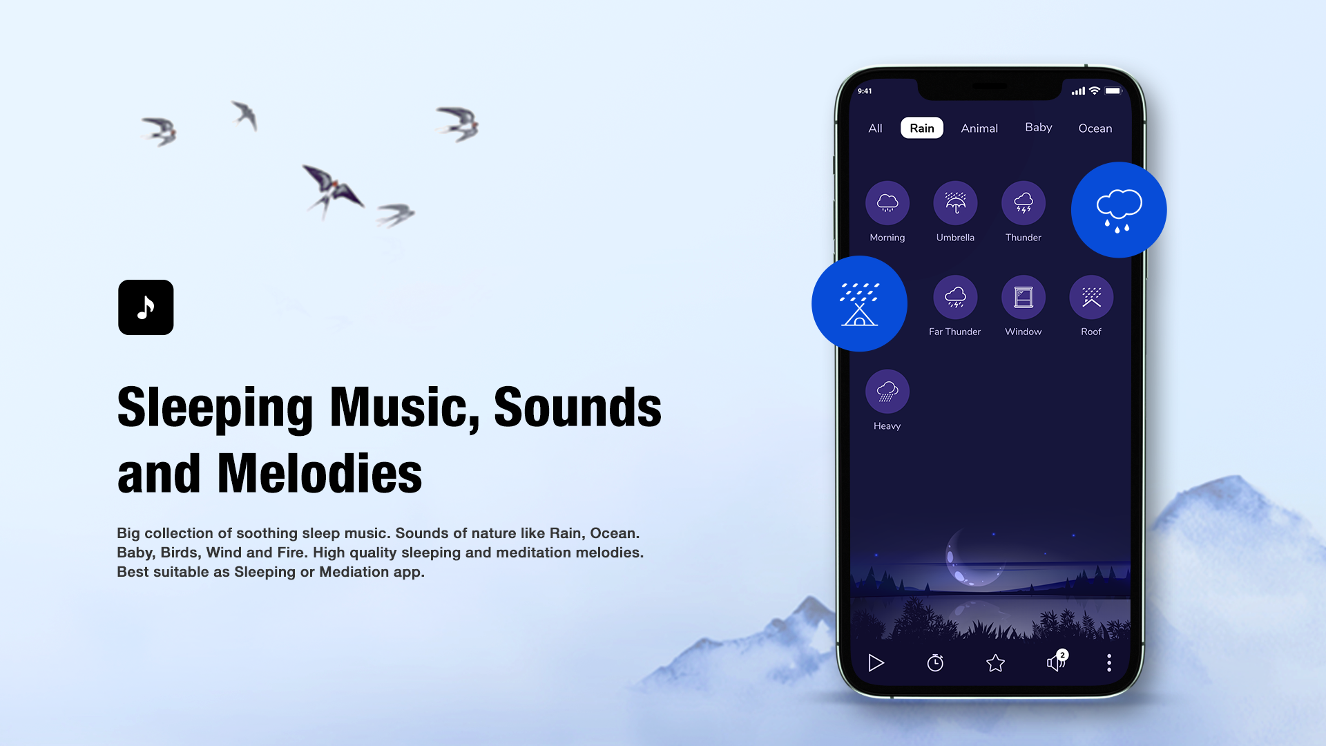 Sleep Sounds - Meditation Sounds - Relax Music App